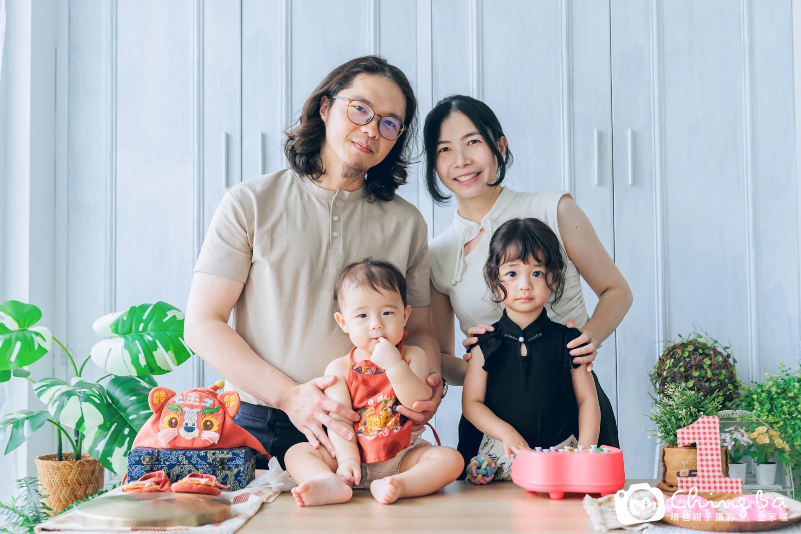 小貝果的台中小家庭抓周拍攝現場