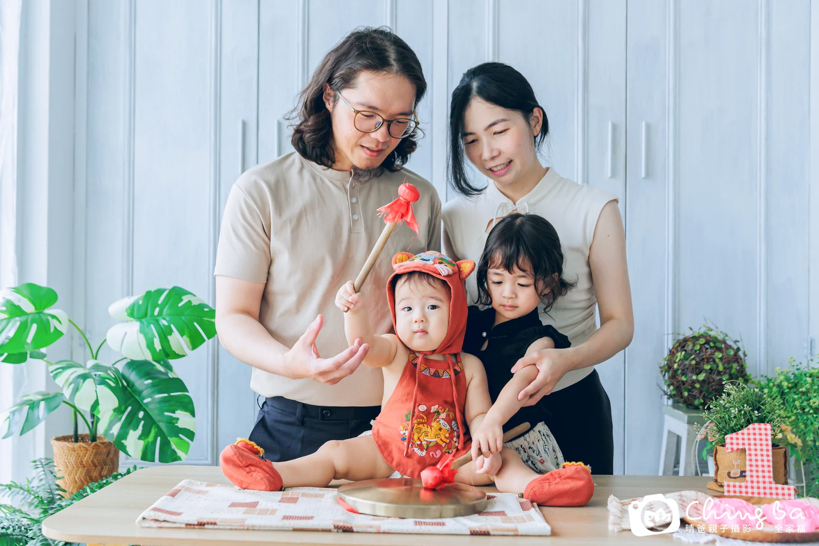 小貝果的抓周時光——晴爸親子攝影