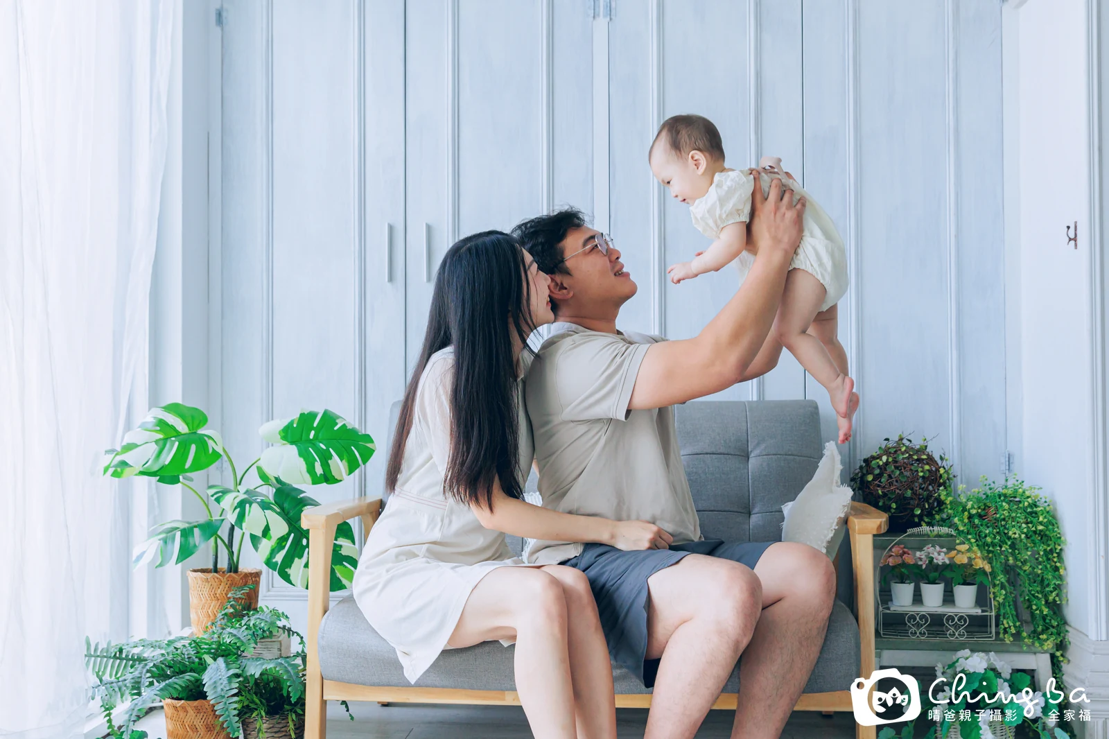 糯糯 1 歲寶貝 台中小家庭抓周紀念照｜晴爸親子攝影