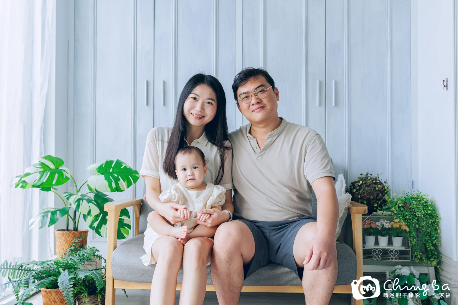 糯糯的台中小家庭抓周拍攝現場