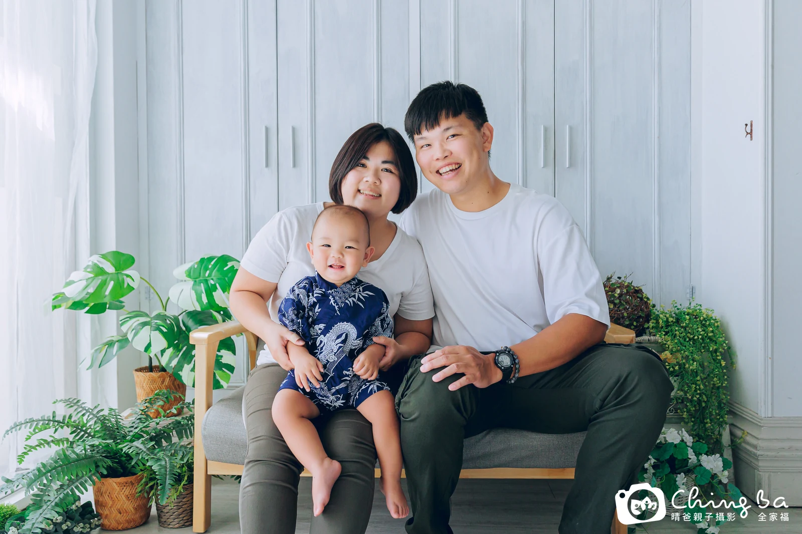 小西瓜 1 歲寶貝 台中小家庭抓周紀念照｜晴爸親子攝影