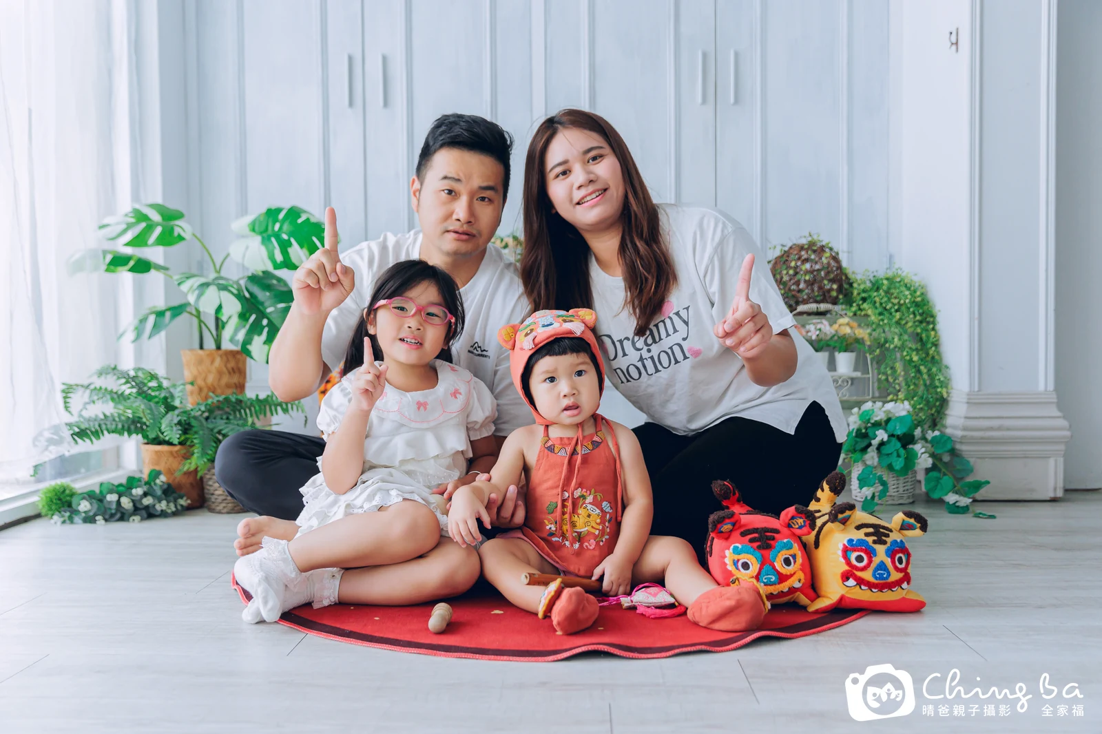 芸的台中小家庭抓周拍攝現場