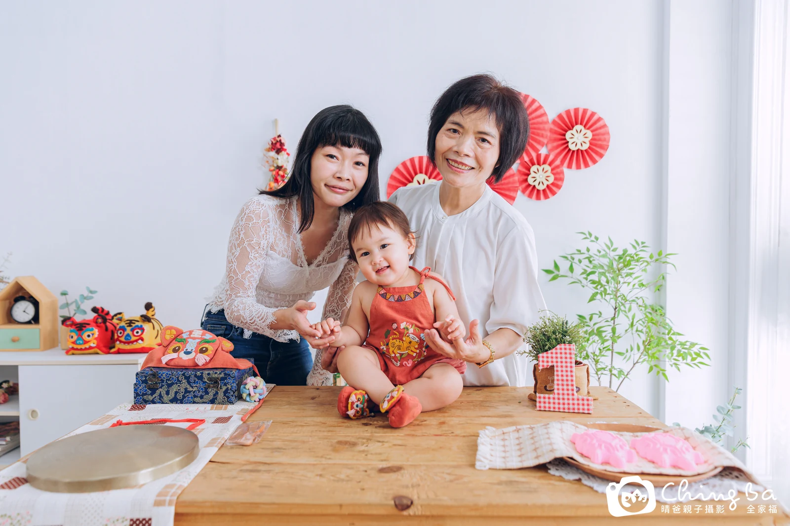 Alina的台中小家庭抓周拍攝現場