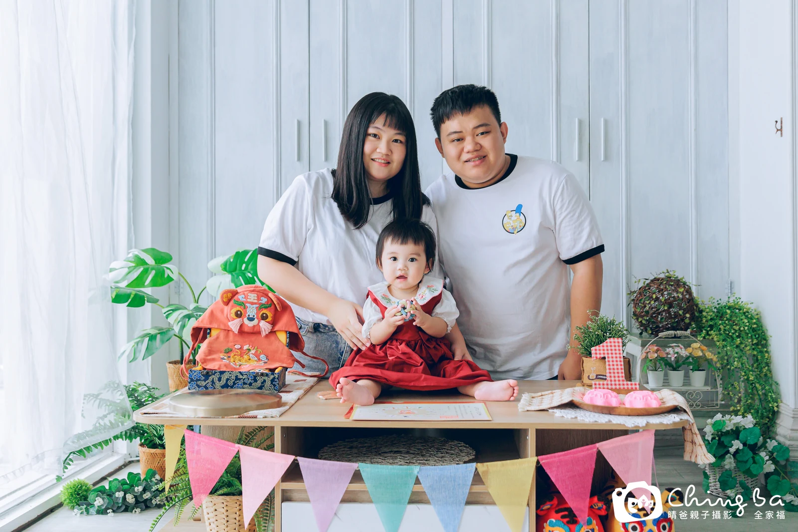 小如的台中小家庭抓周拍攝現場