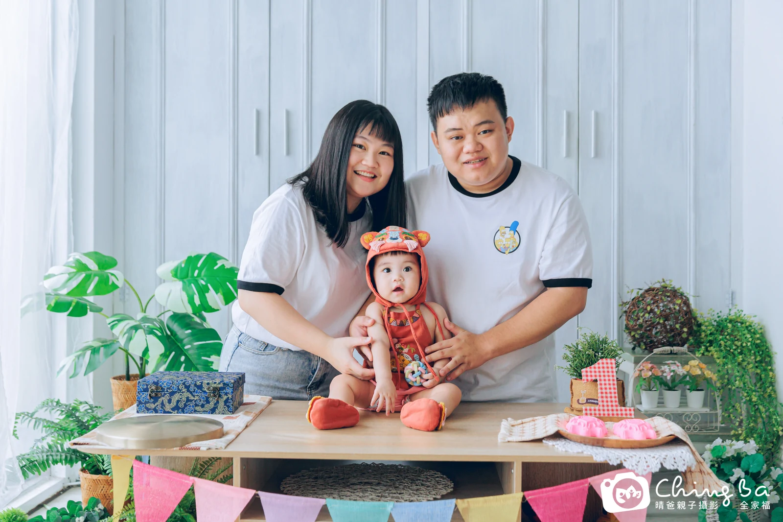 小如的台中小家庭抓周拍攝現場