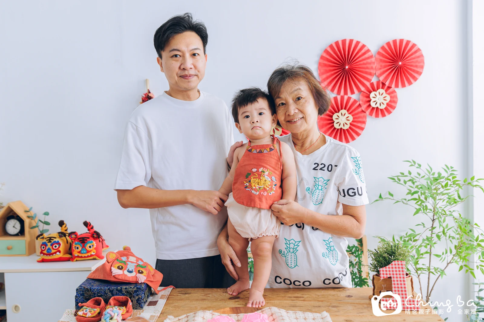 發發的台中小家庭抓周拍攝現場