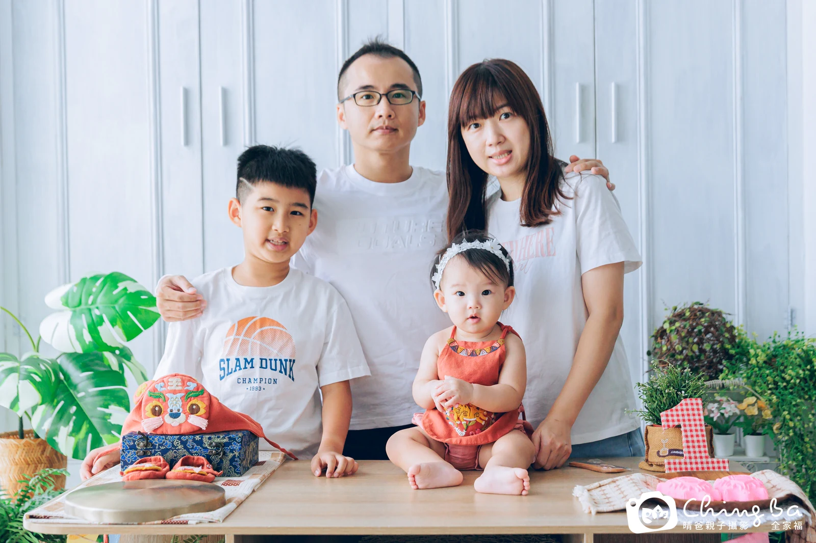 晴的台中小家庭抓周拍攝現場