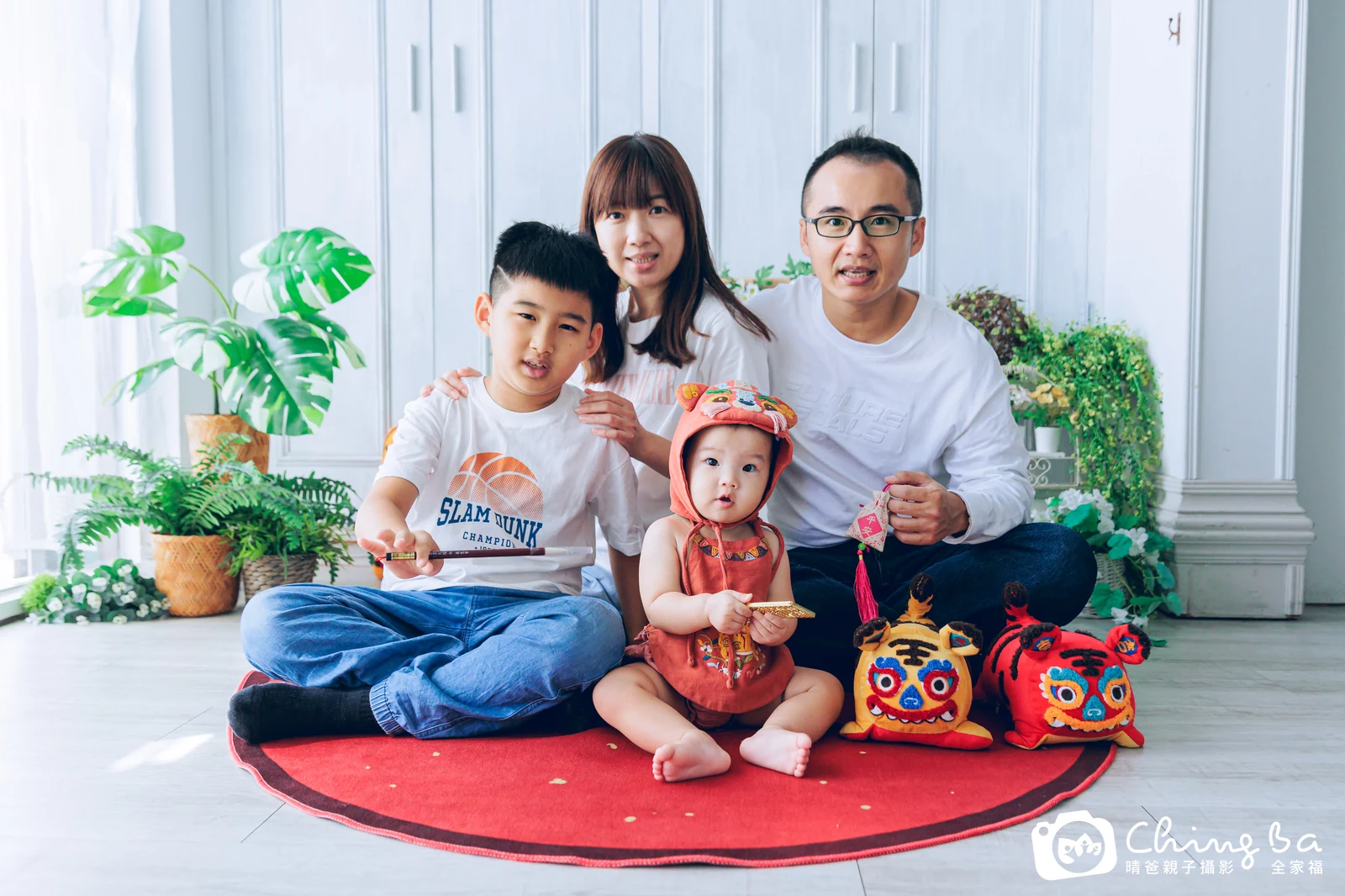 晴的台中小家庭抓周拍攝現場