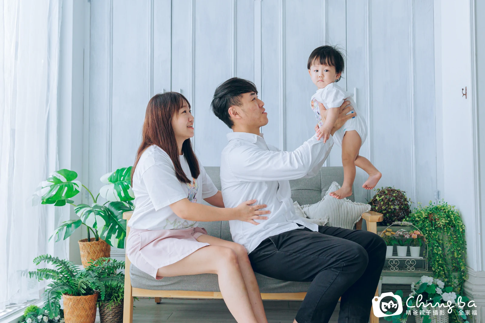 豪豪 1 歲 4 個月寶貝 台中小家庭抓周紀念照｜晴爸親子攝影