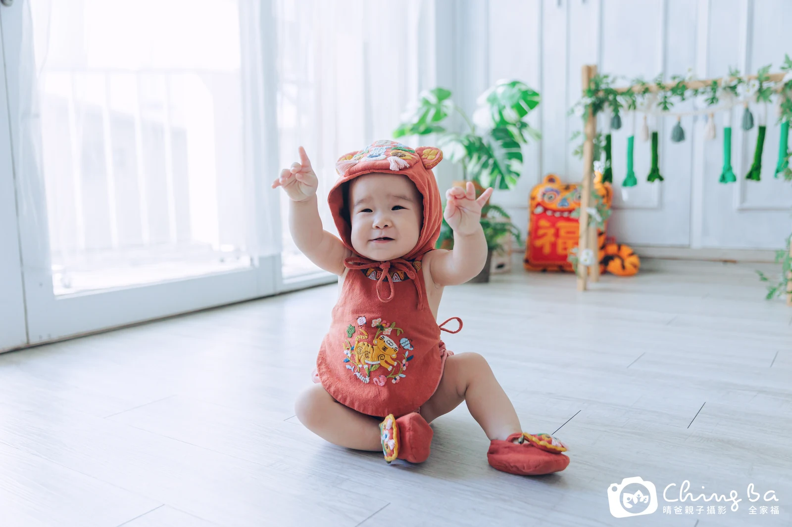 恩恩的台中小家庭抓周拍攝現場