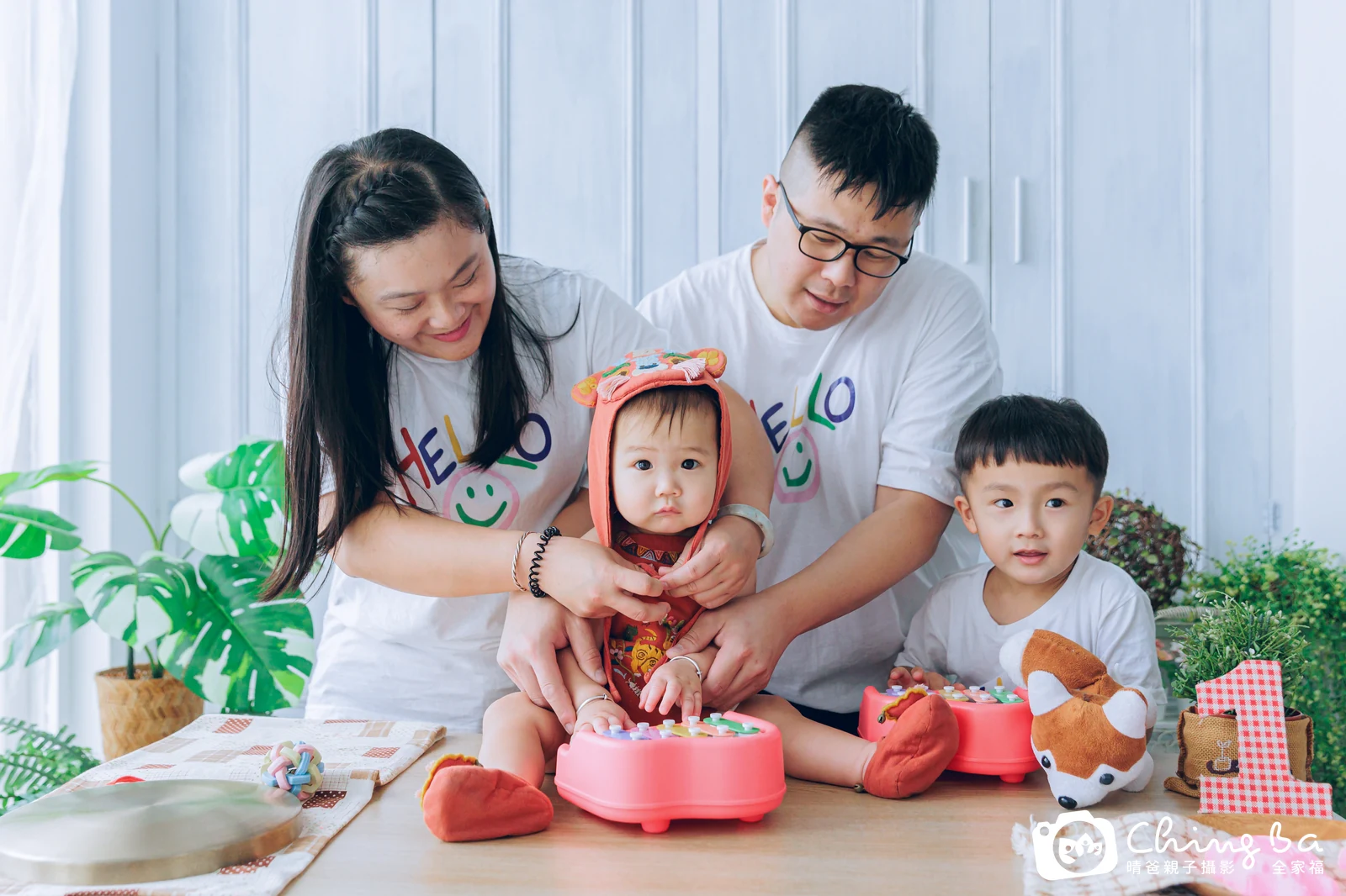 叡叡的台中小家庭抓周拍攝現場