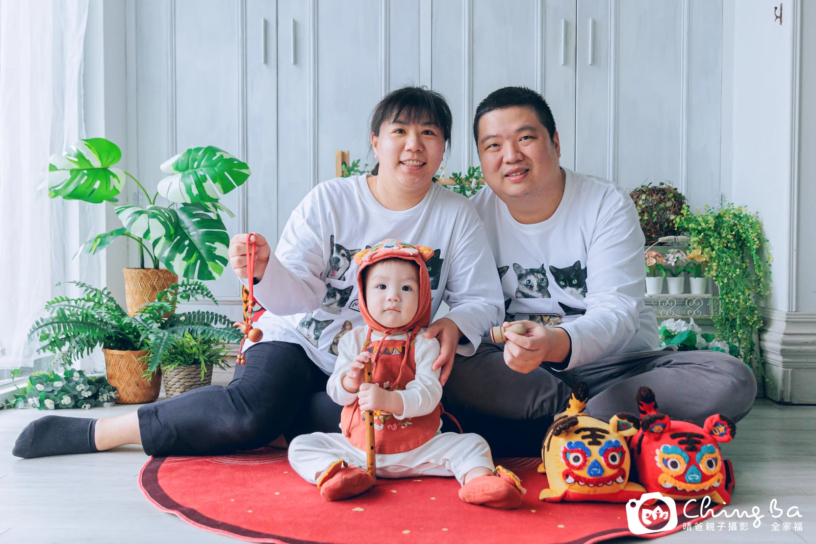 辰辰的台中小家庭抓周拍攝現場