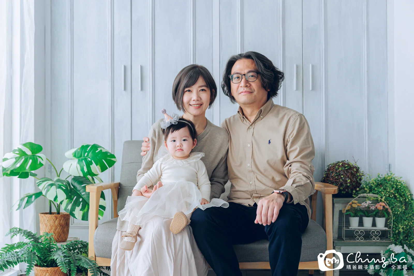 小泡芙的台中小家庭抓周拍攝現場