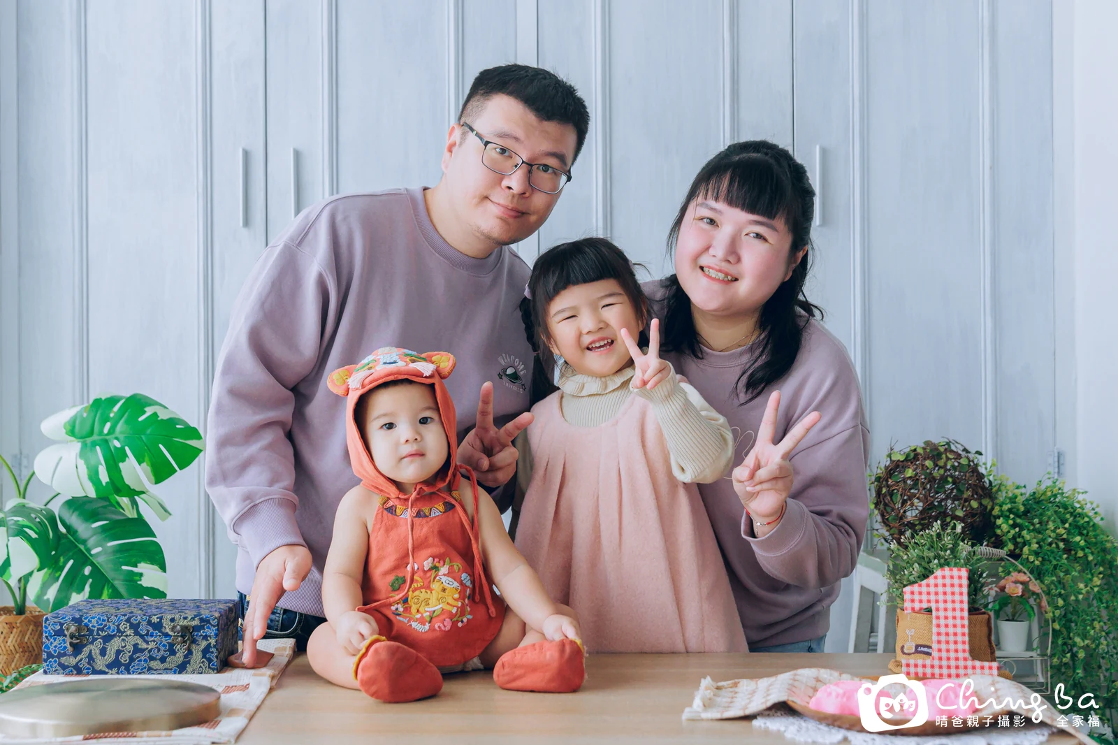 睿的台中小家庭抓周拍攝現場