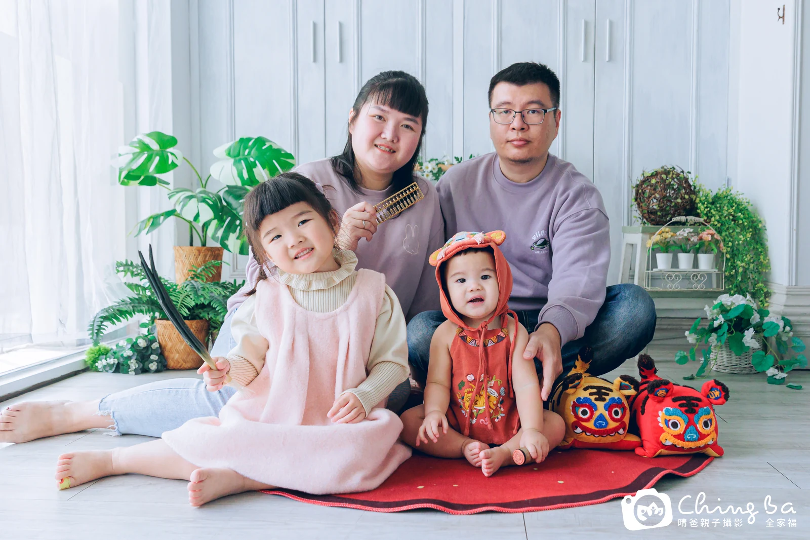睿的台中小家庭抓周拍攝現場