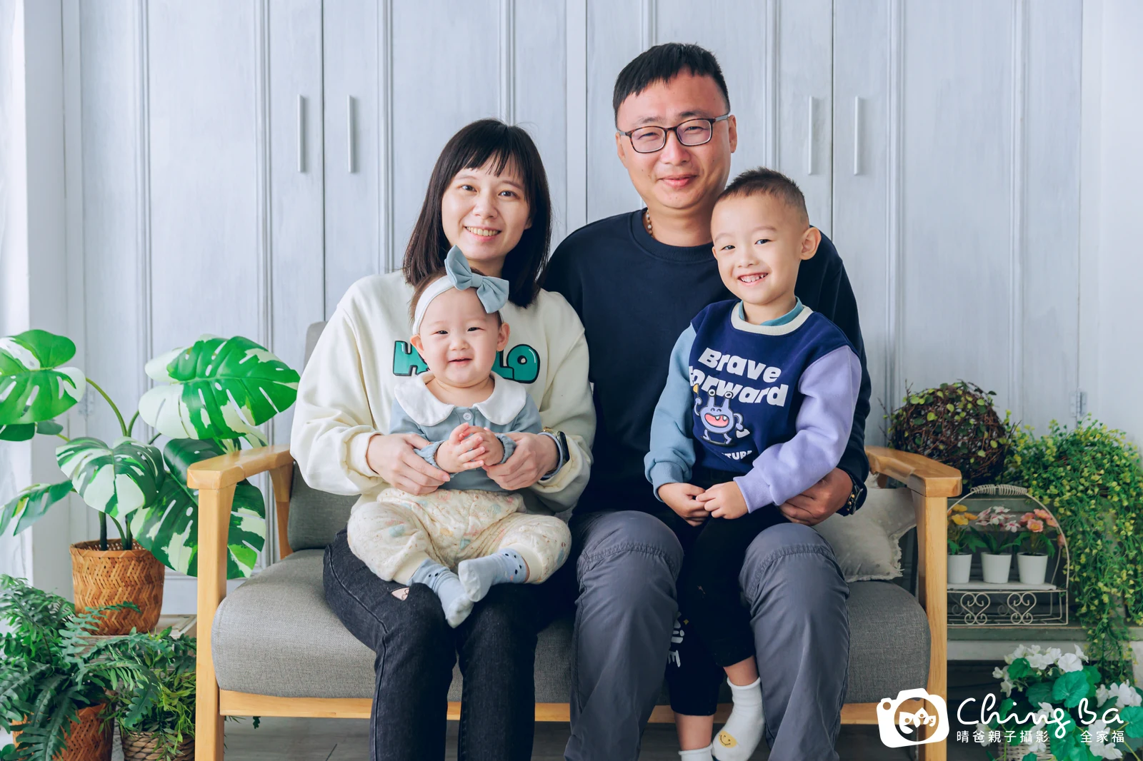 妃妃的台中小家庭抓周拍攝現場