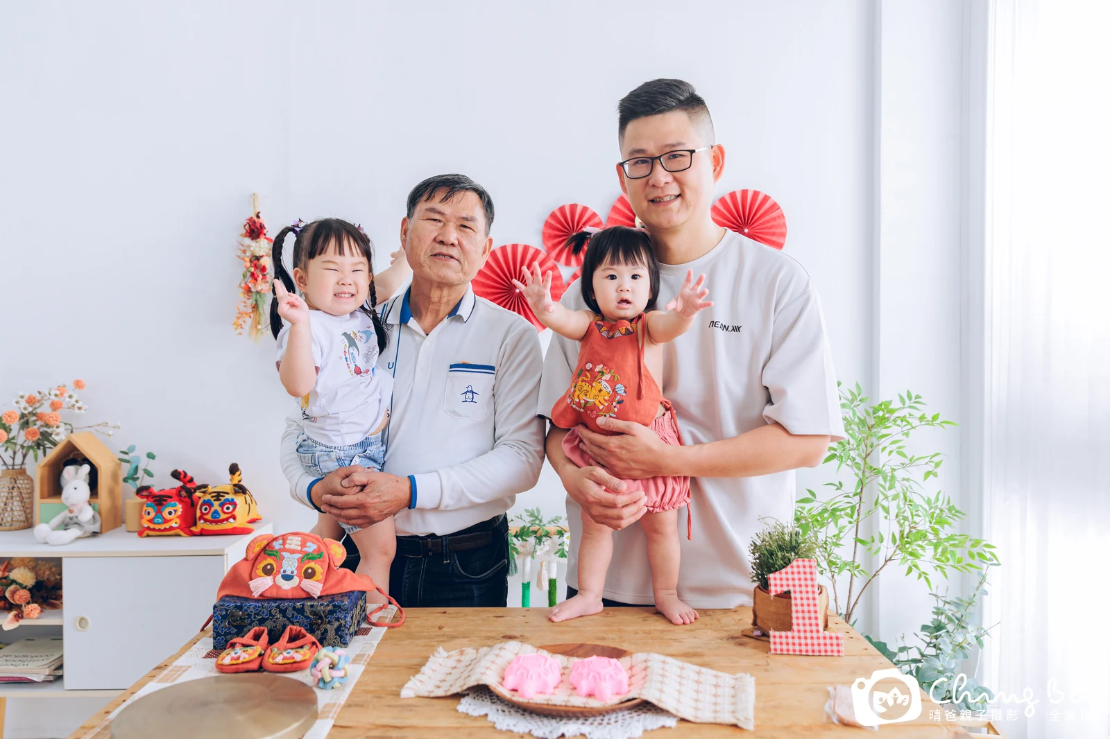 紅豆的台中小家庭抓周拍攝現場