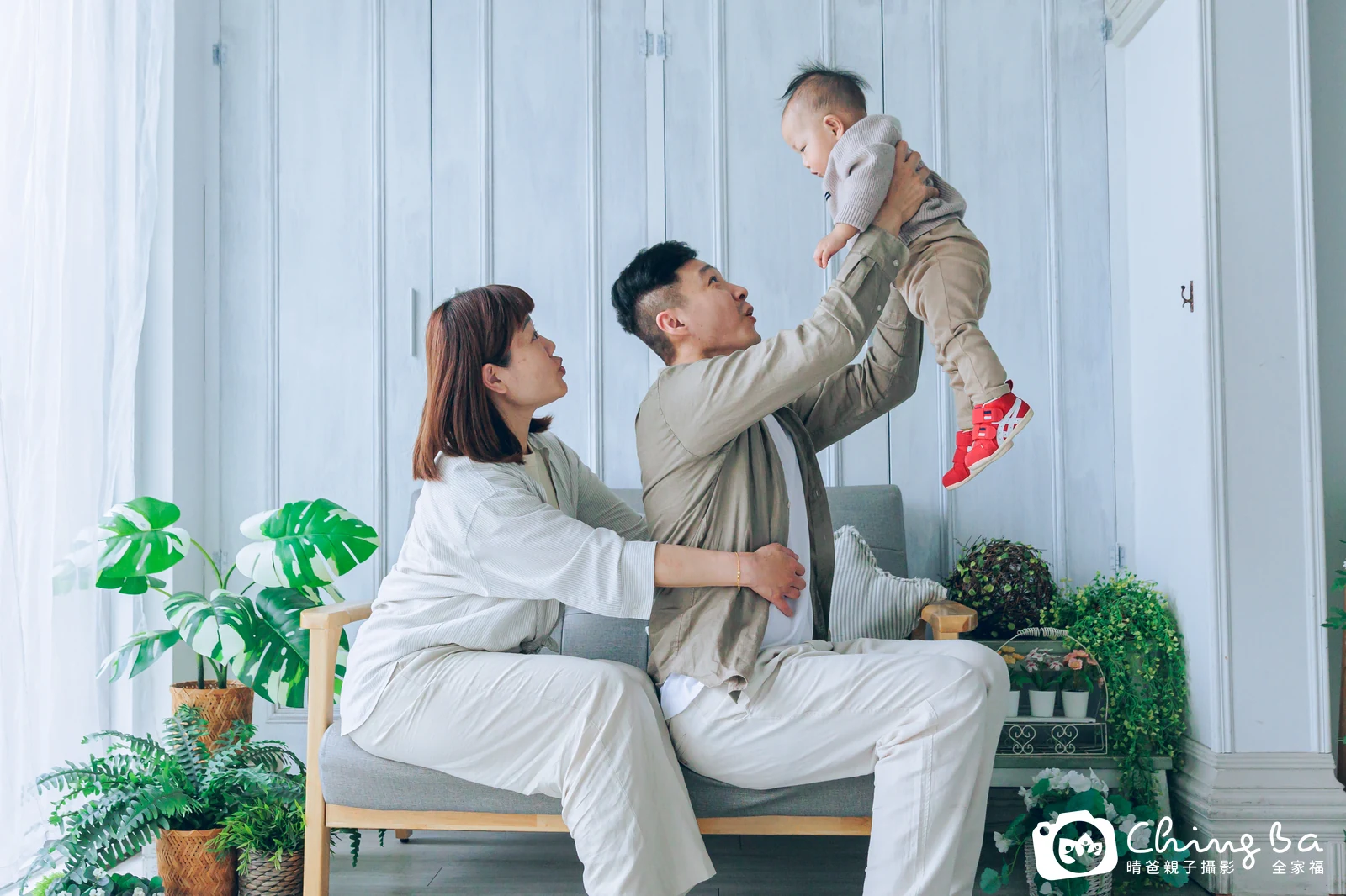 暘暘 1 歲寶貝 台中小家庭抓周紀念照｜晴爸親子攝影