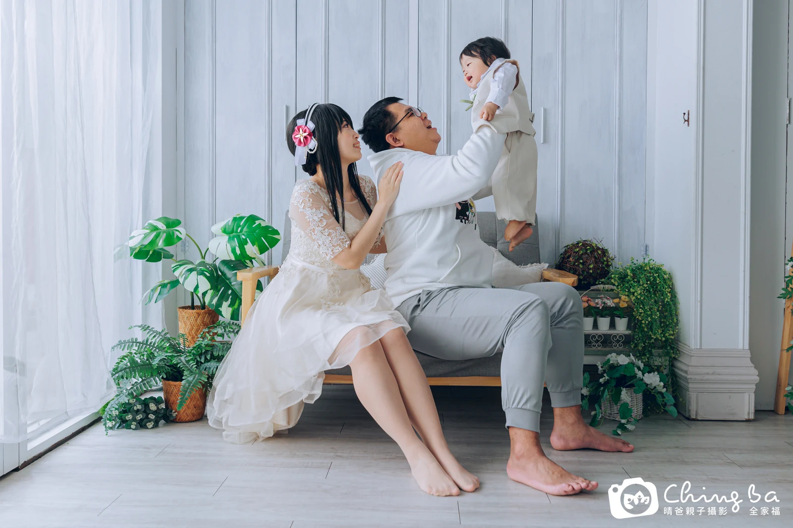 丞丞 1 歲寶貝 台中小家庭抓周紀念照｜晴爸親子攝影