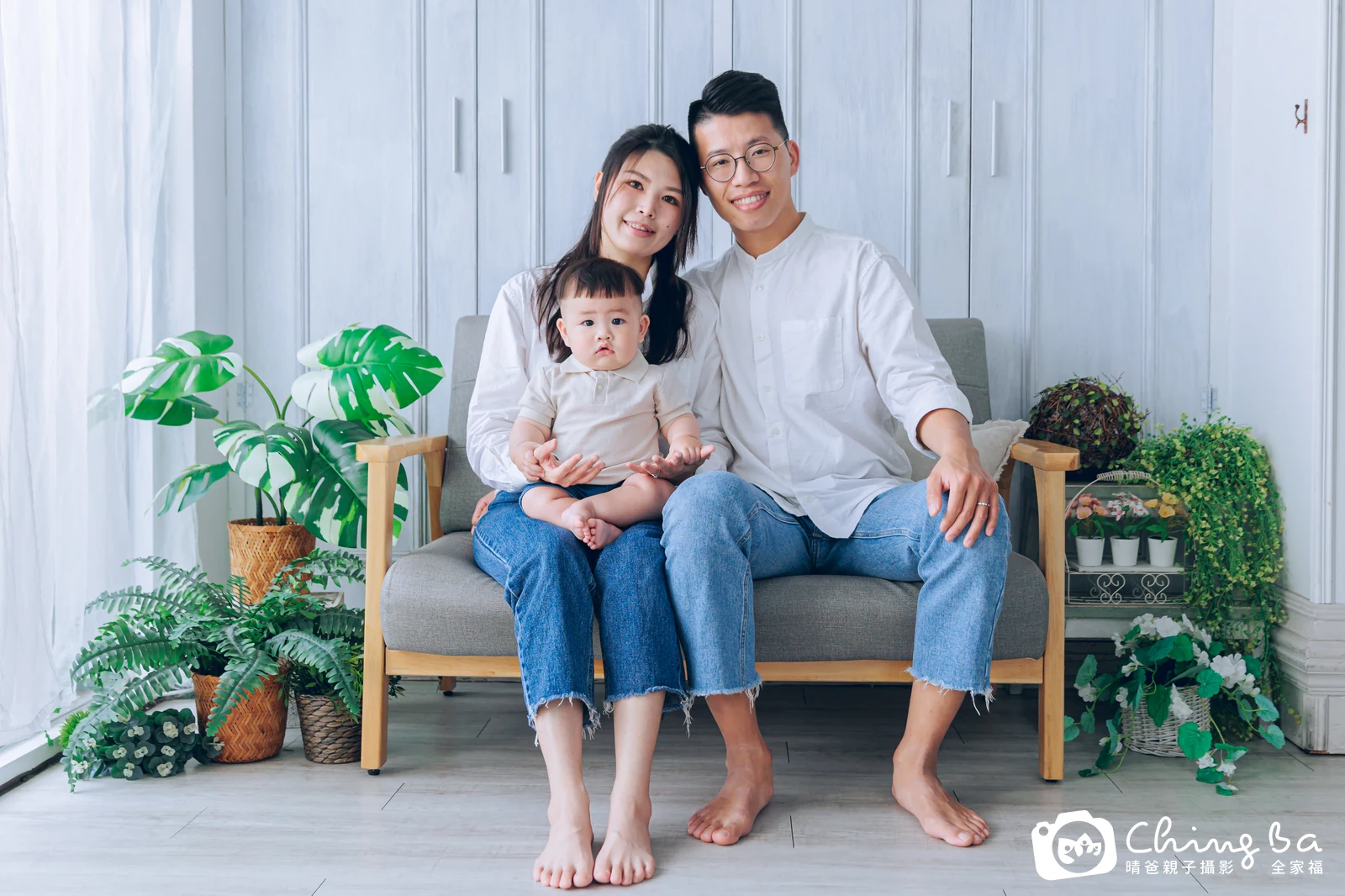 可頌的台中小家庭抓周拍攝現場