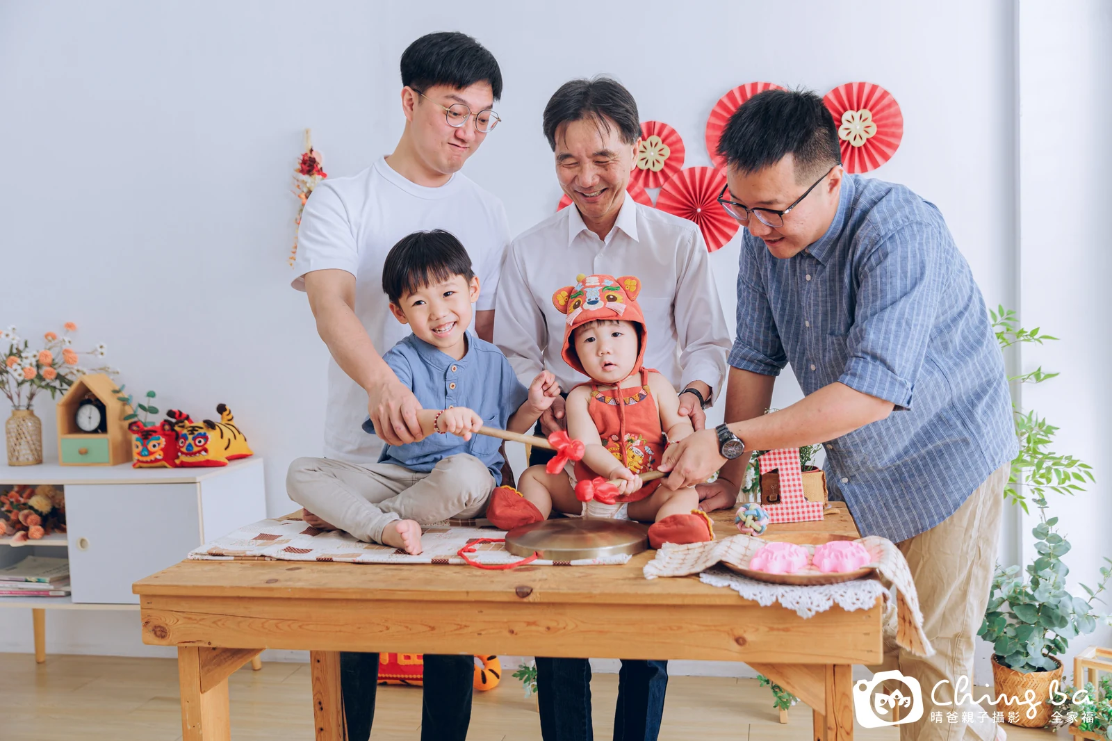 安安的台中小家庭抓周拍攝現場