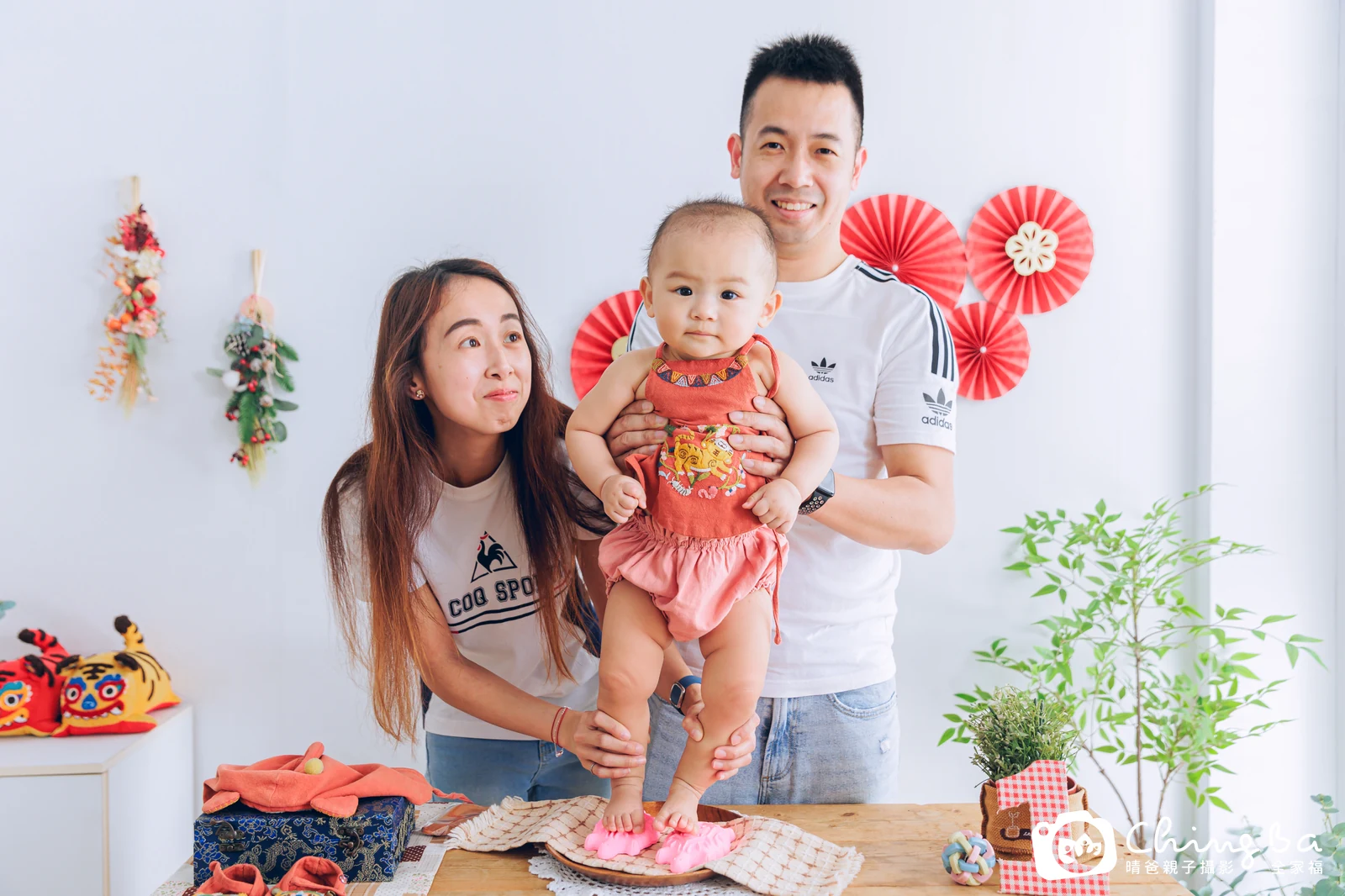 暄暄的台中小家庭抓周拍攝現場