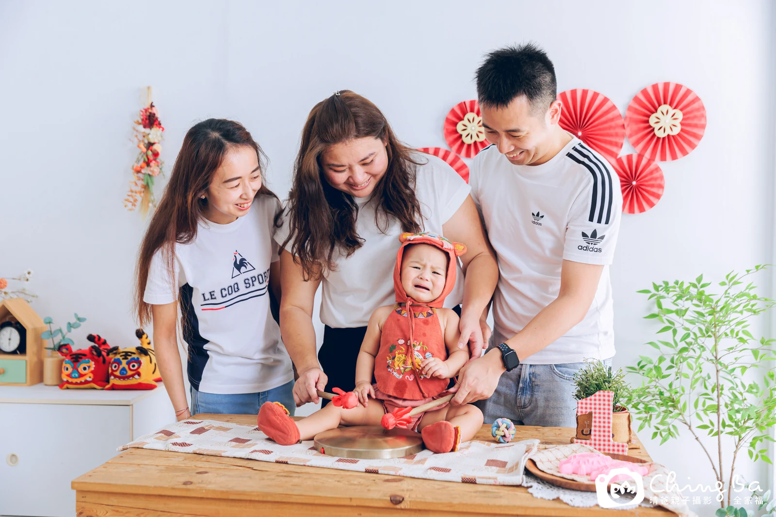 暄暄的台中小家庭抓周拍攝現場
