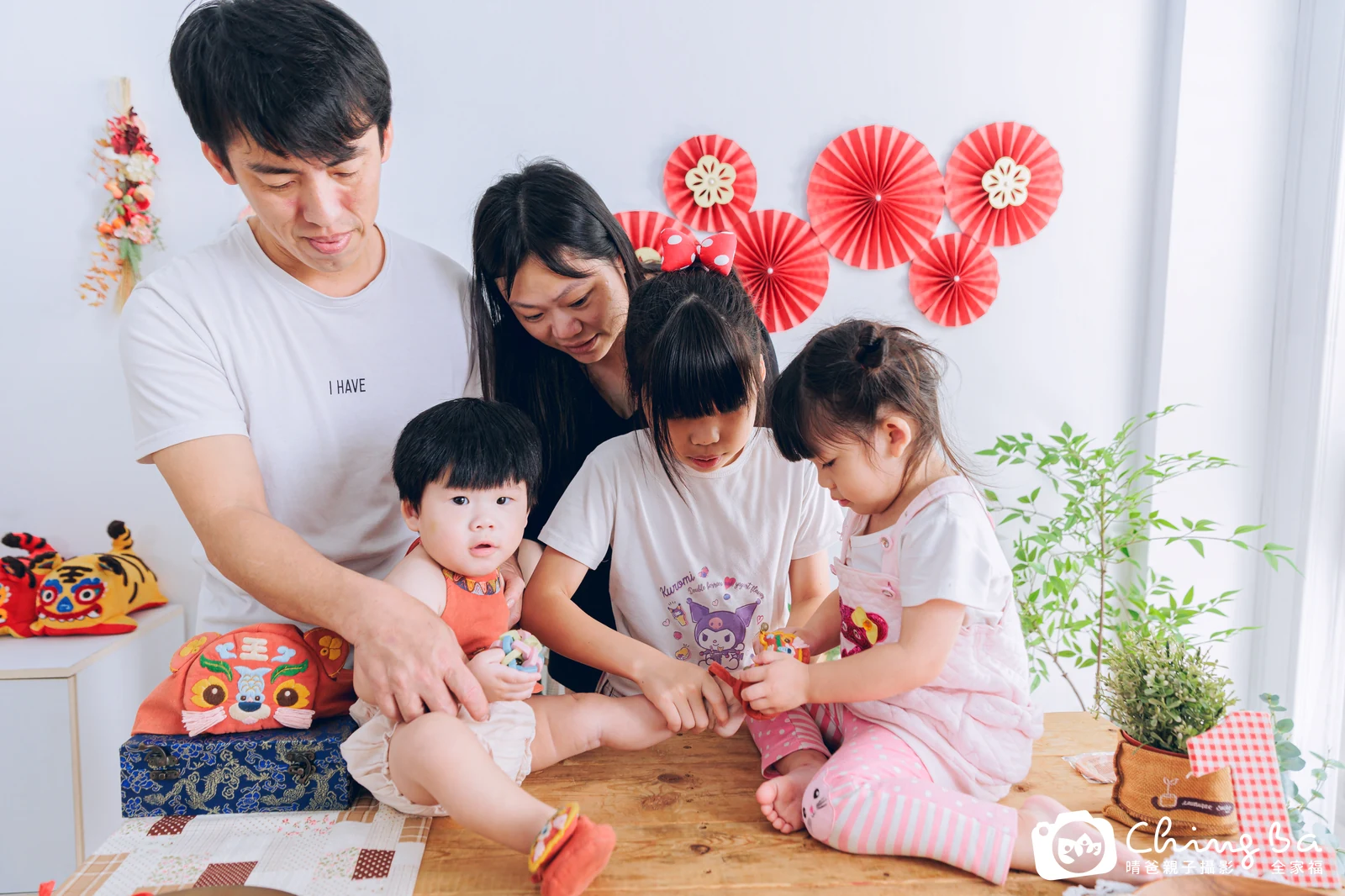 澔澔的台中小家庭抓周拍攝現場