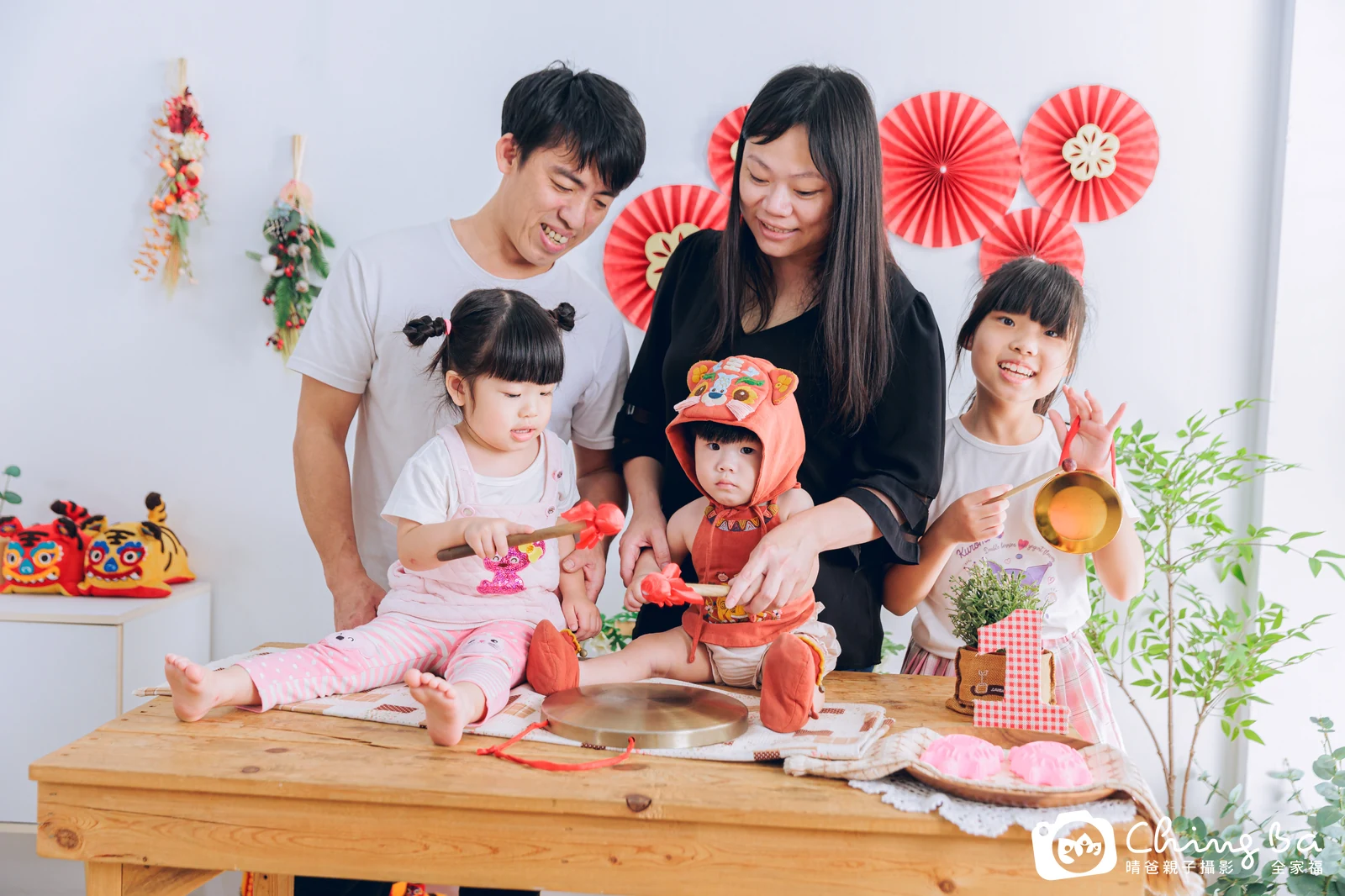 澔澔的台中小家庭抓周拍攝現場