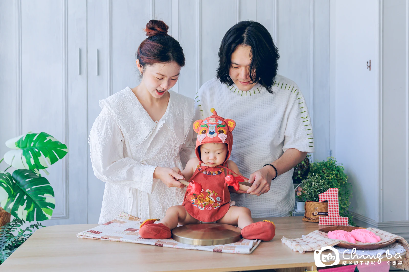 靖靖的抓周時光——晴爸親子攝影