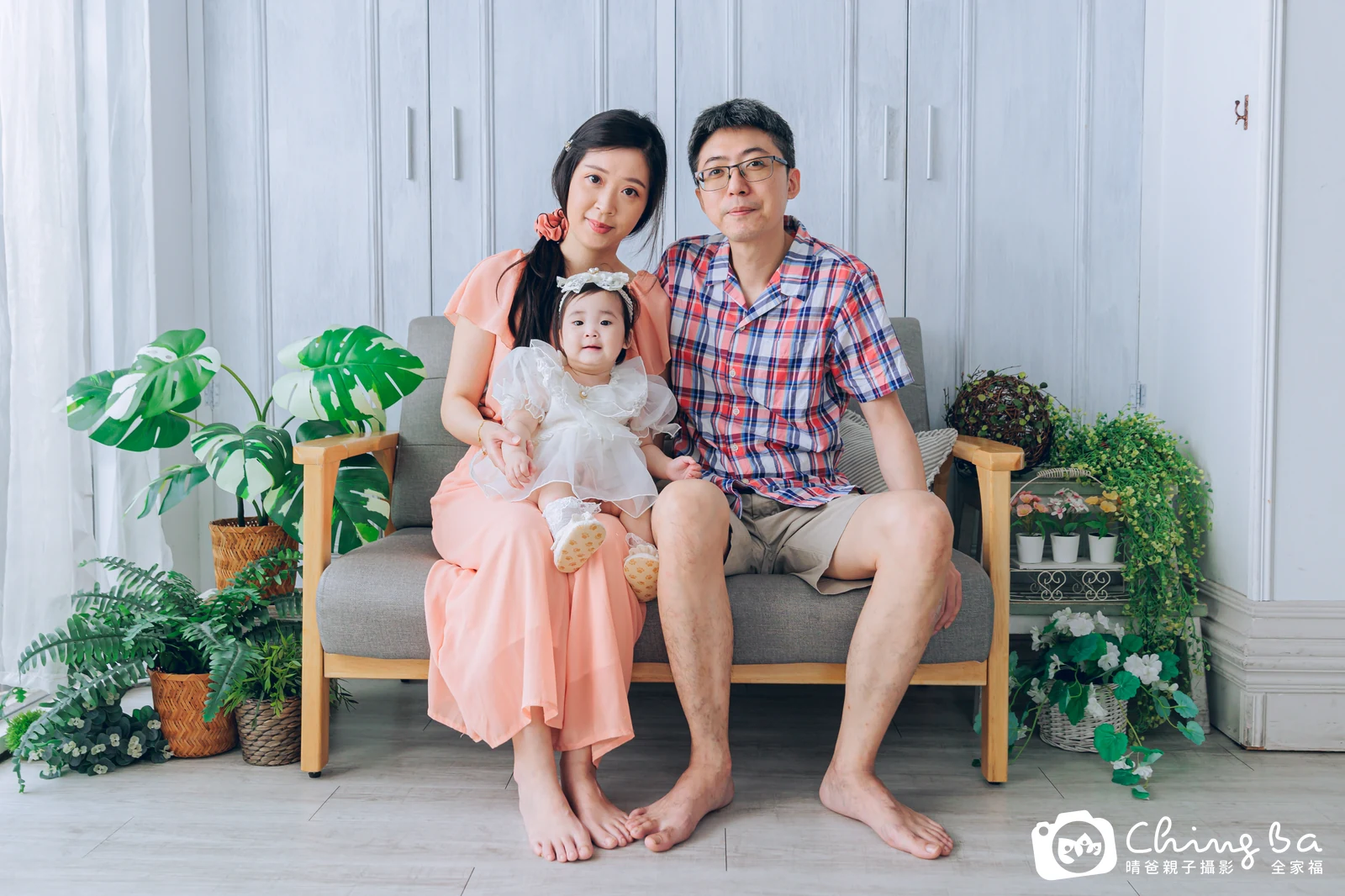晴的台中小家庭抓周拍攝現場