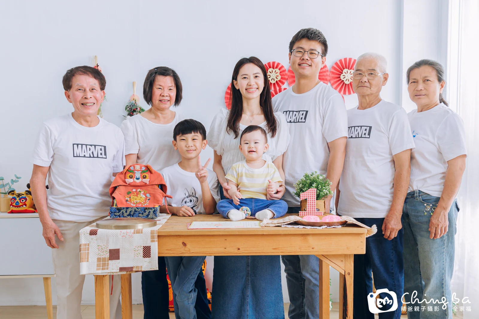 羲羲的台中小家庭抓周拍攝現場