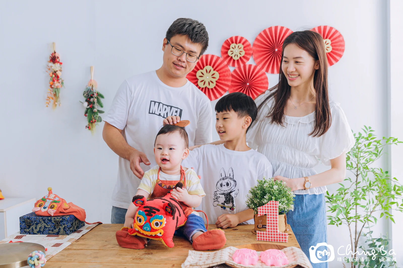 羲羲在台中拍小家庭抓周的珍貴一刻
