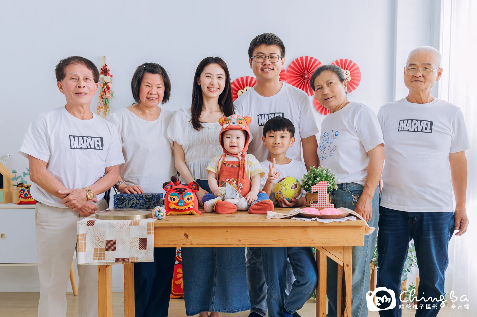 羲羲的台中小家庭抓周拍攝現場