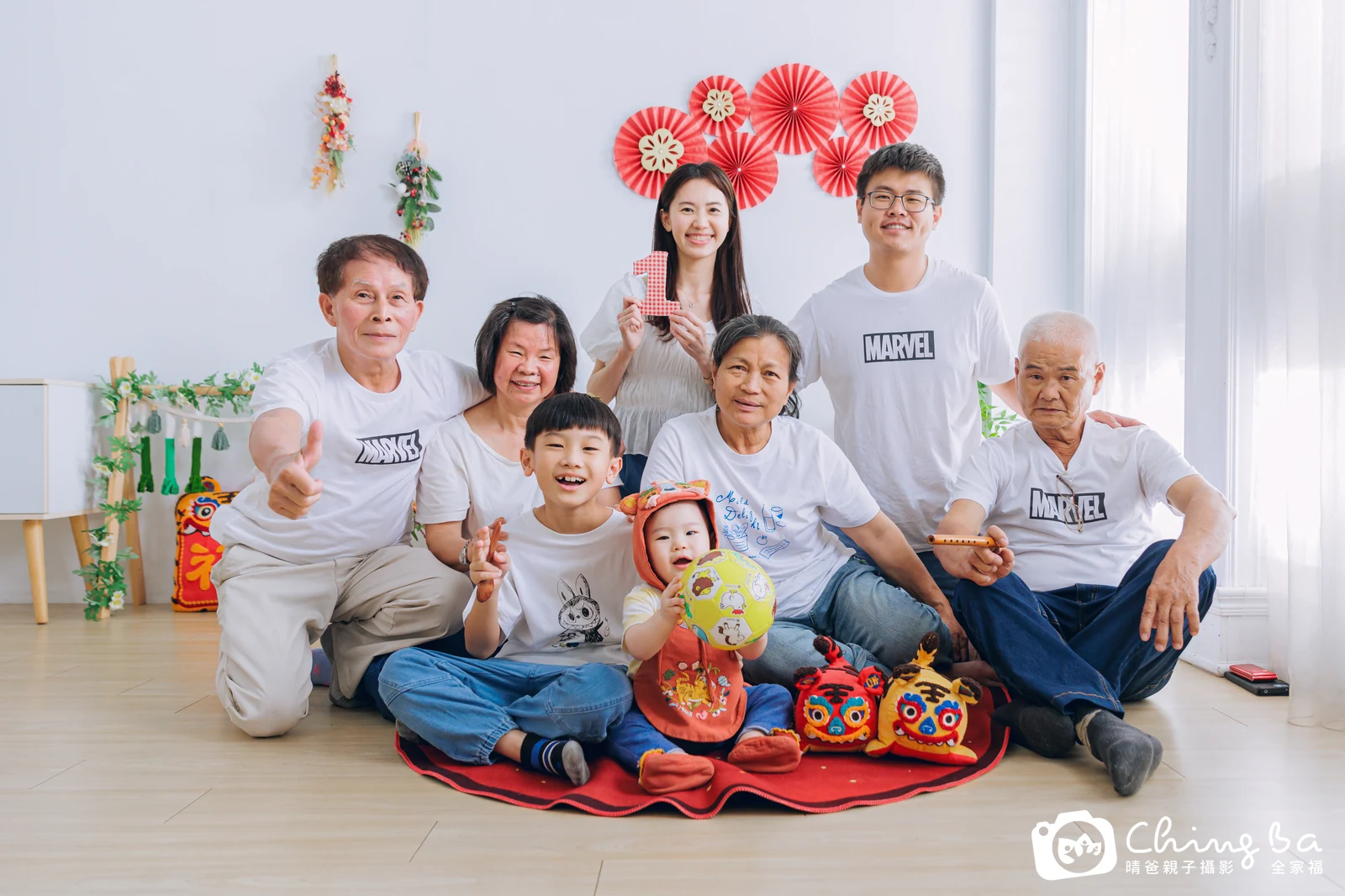 羲羲的台中小家庭抓周拍攝現場