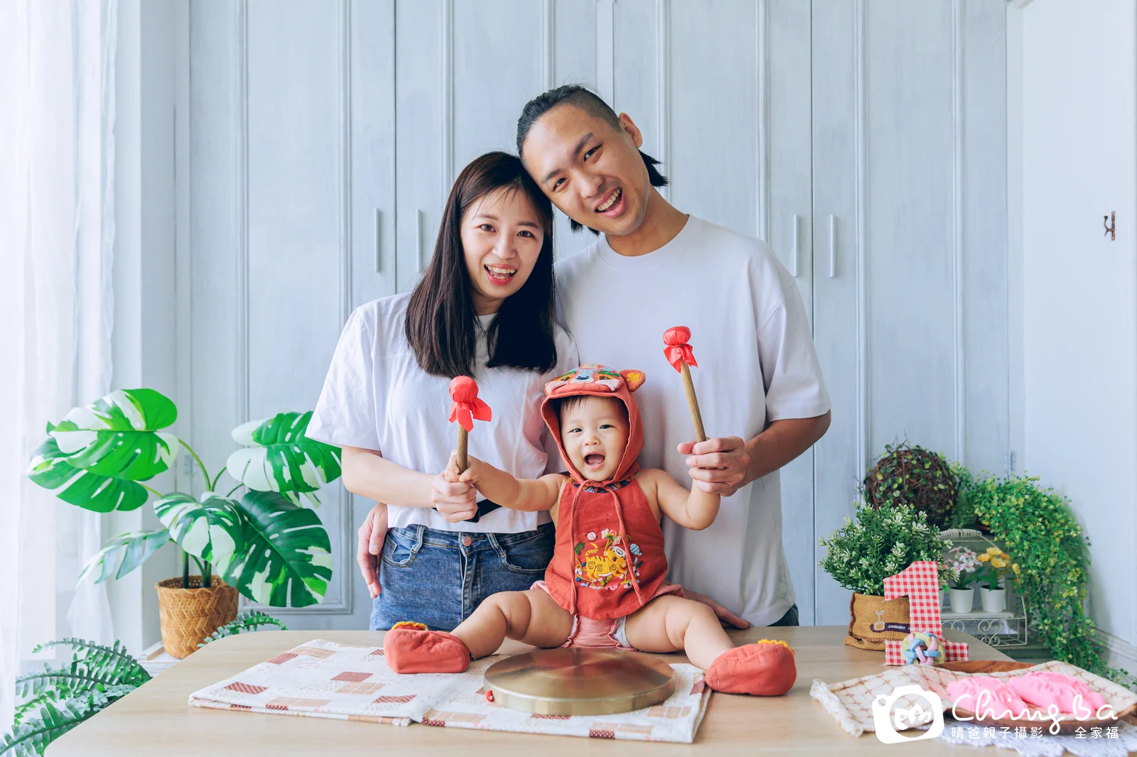 小熊貓的抓周時光——晴爸親子攝影