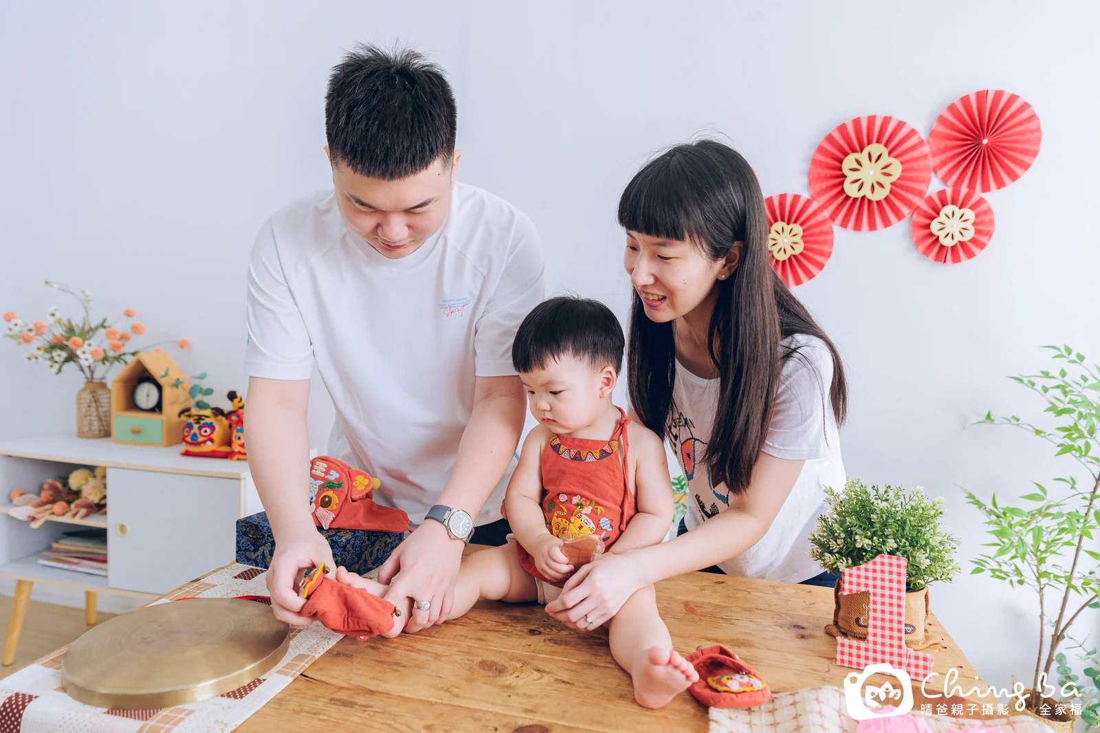 澄的台中小家庭抓周拍攝現場
