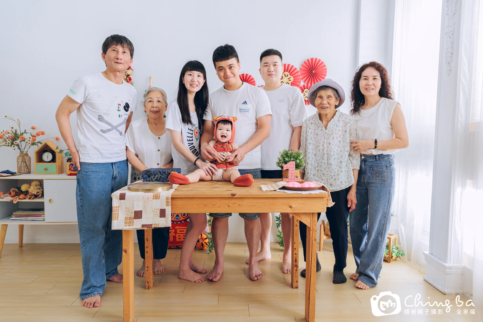 澄的台中小家庭抓周拍攝現場