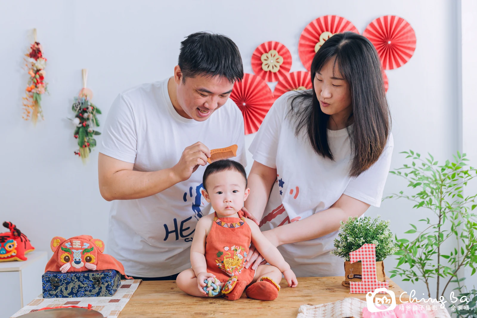 銨銨在台中拍小家庭抓周的珍貴一刻