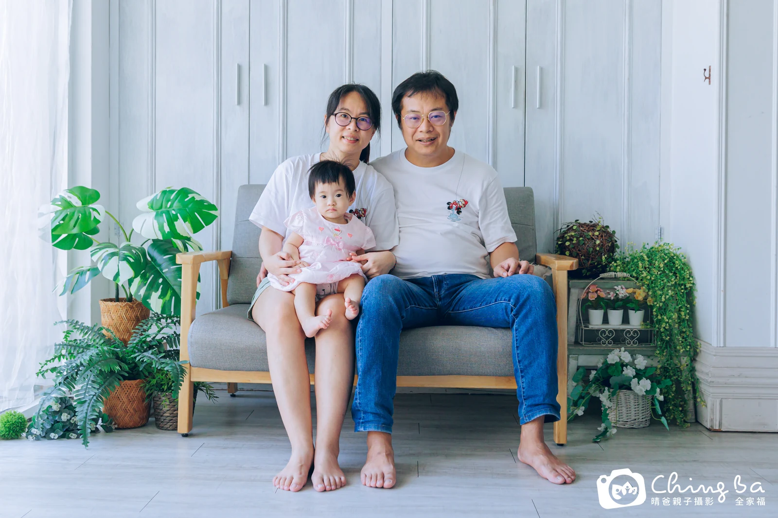 小瑜的台中小家庭抓周拍攝現場