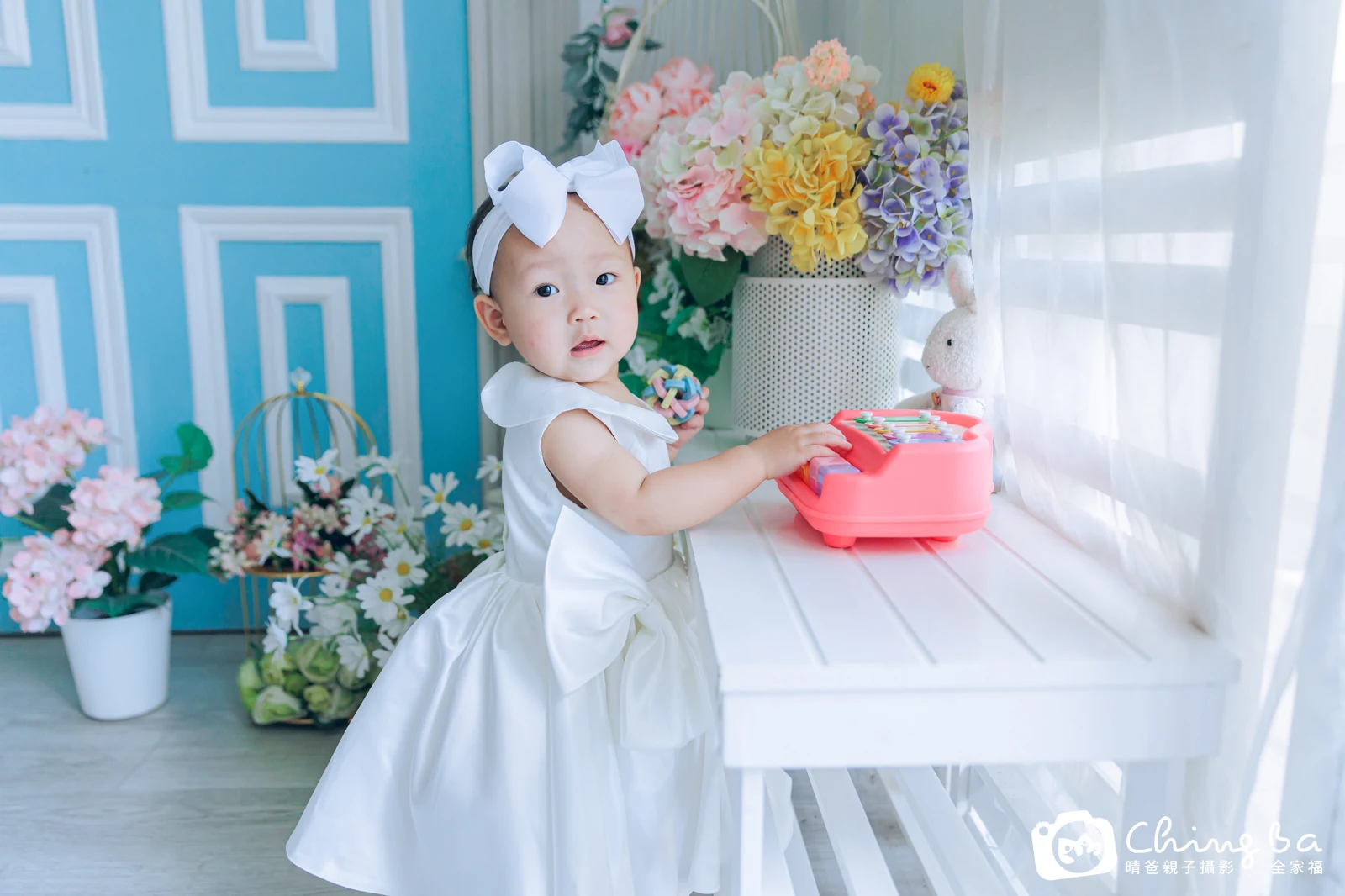 滿滿 1 歲寶貝 台中小家庭抓周紀念照｜晴爸親子攝影
