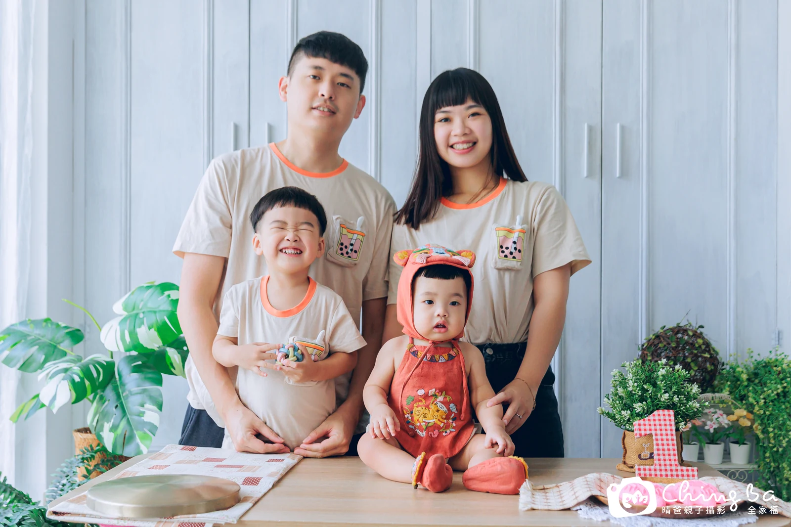 彬彬的台中小家庭抓周拍攝現場