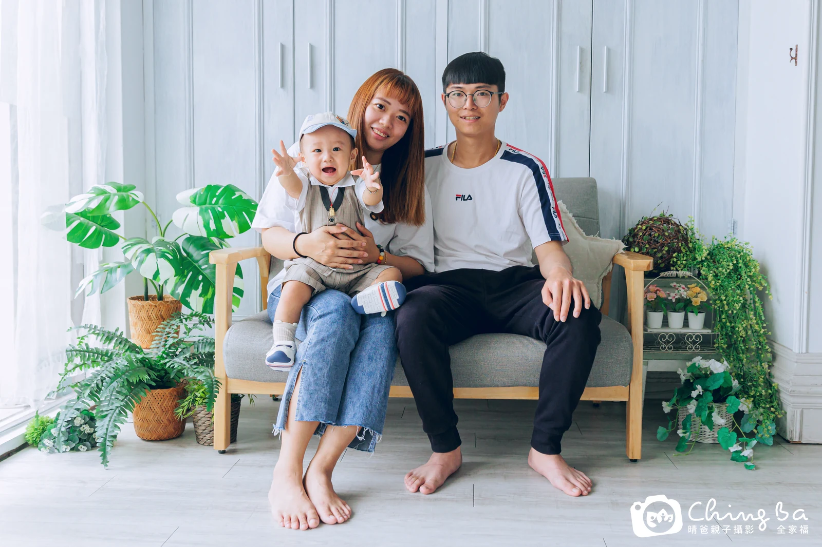 豆豆的台中小家庭抓周拍攝現場