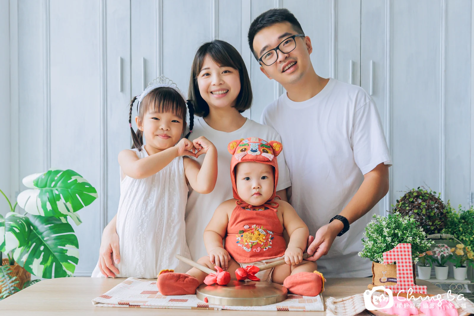 晨晨的台中小家庭抓周拍攝現場