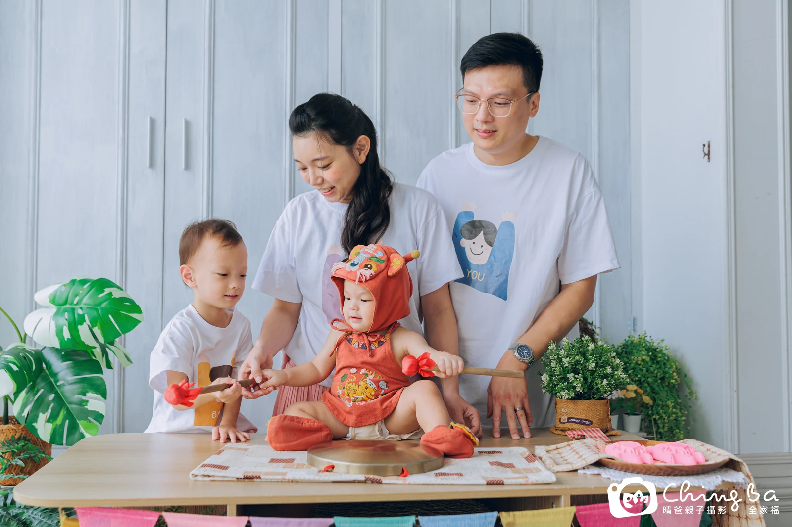 仔仔的台中小家庭抓周拍攝現場