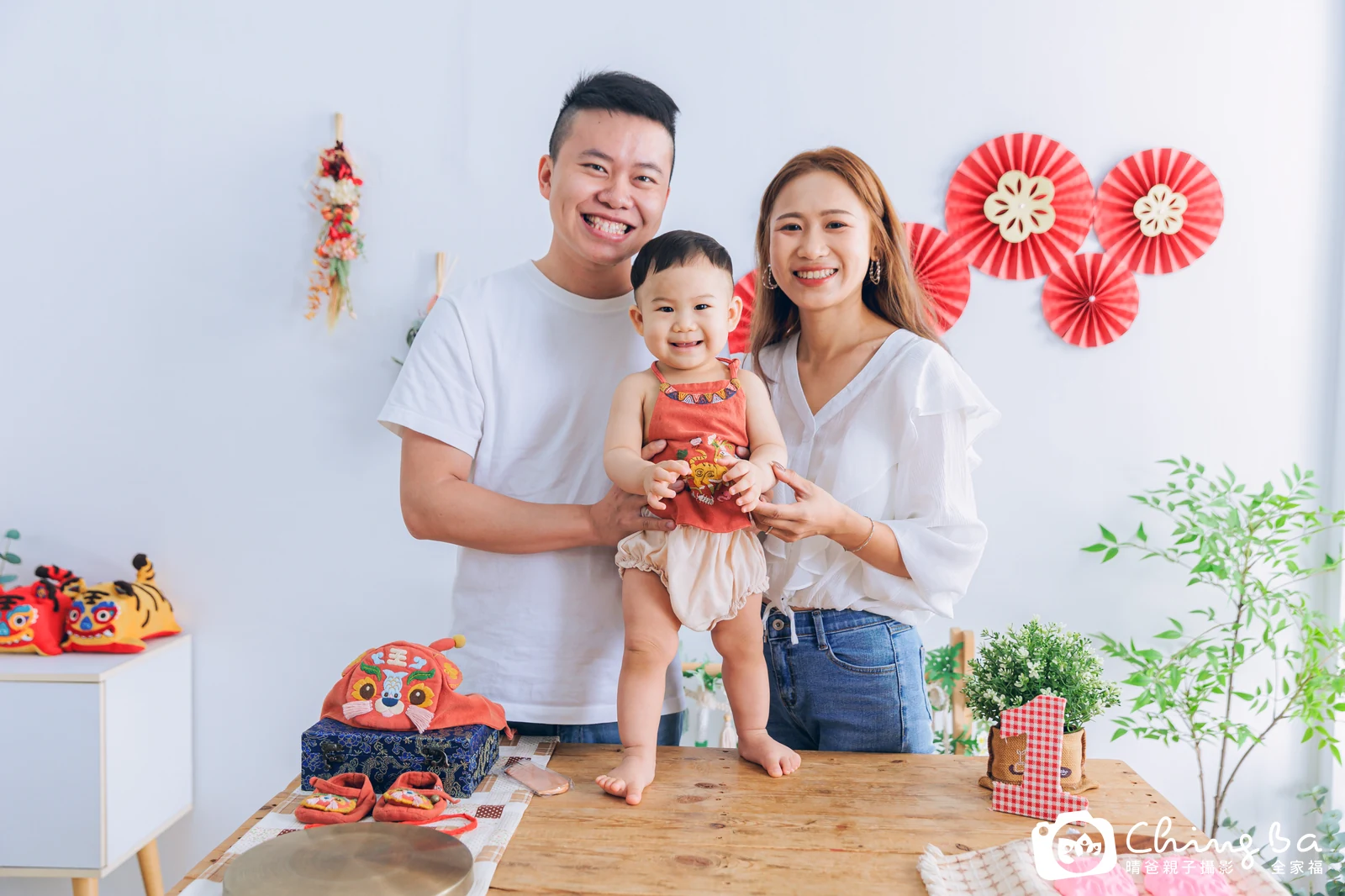 璿璿的台中小家庭抓周拍攝現場