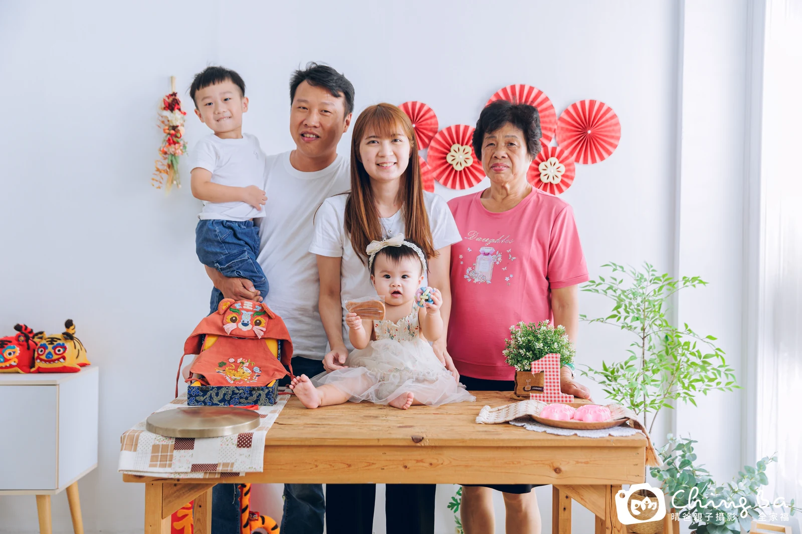 喬喬的台中小家庭抓周拍攝現場