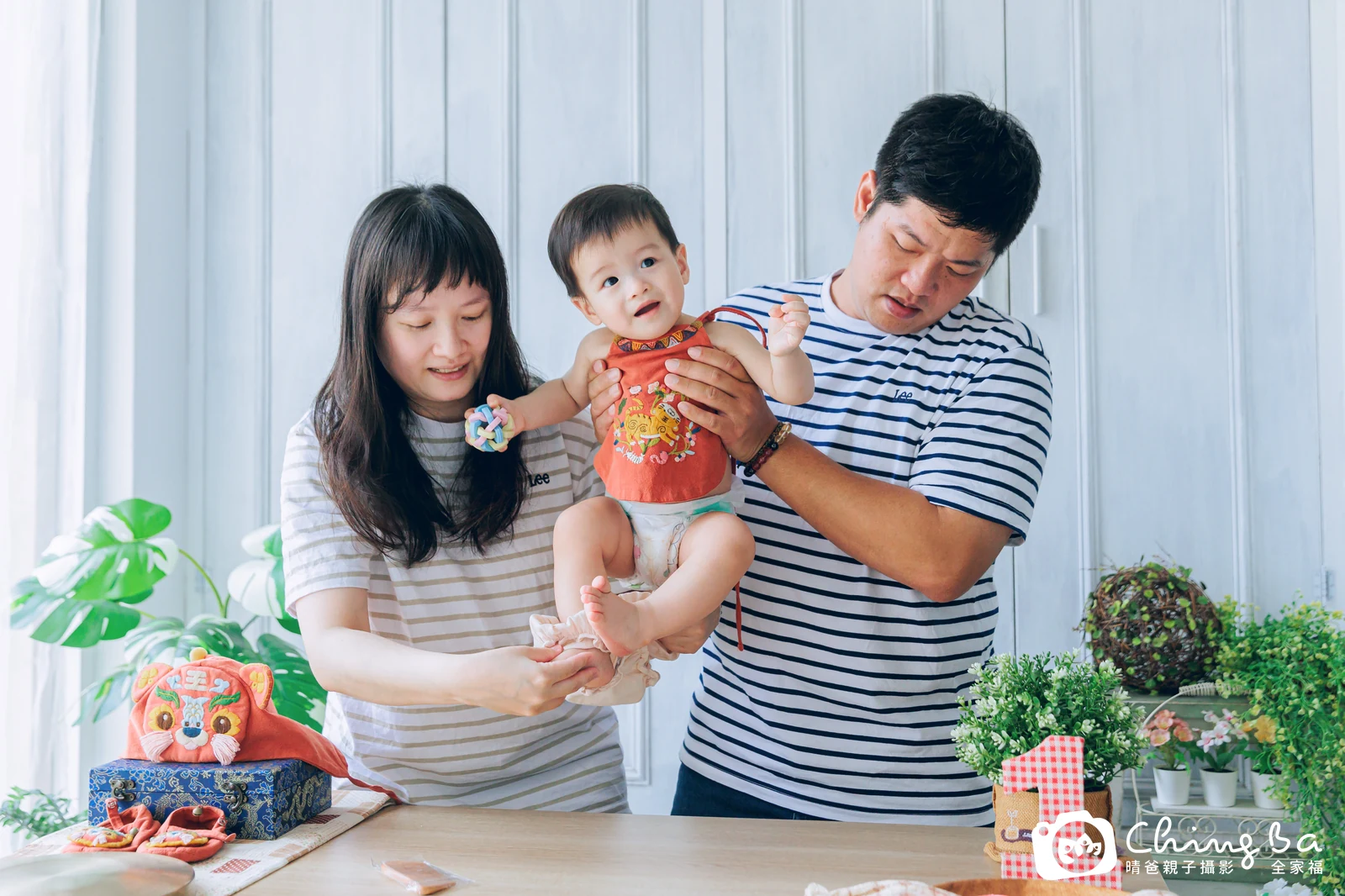 小寯的台中小家庭抓周拍攝現場