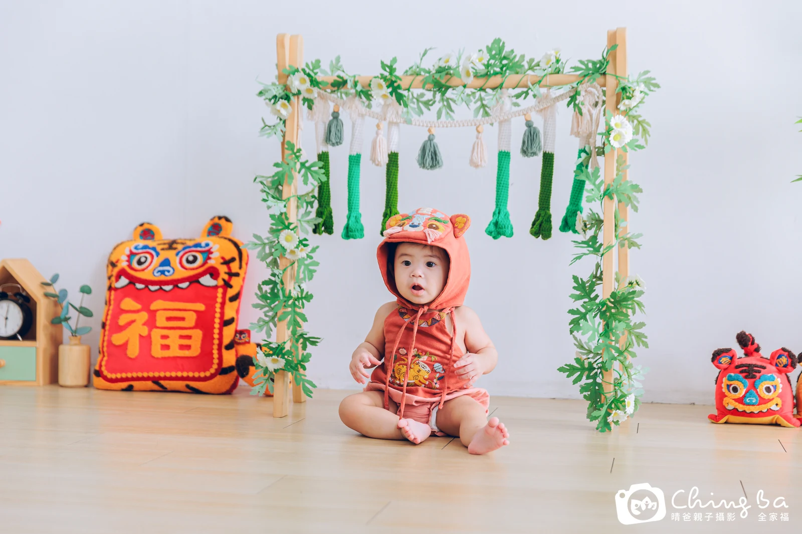 晴晴的台中小家庭抓周拍攝現場