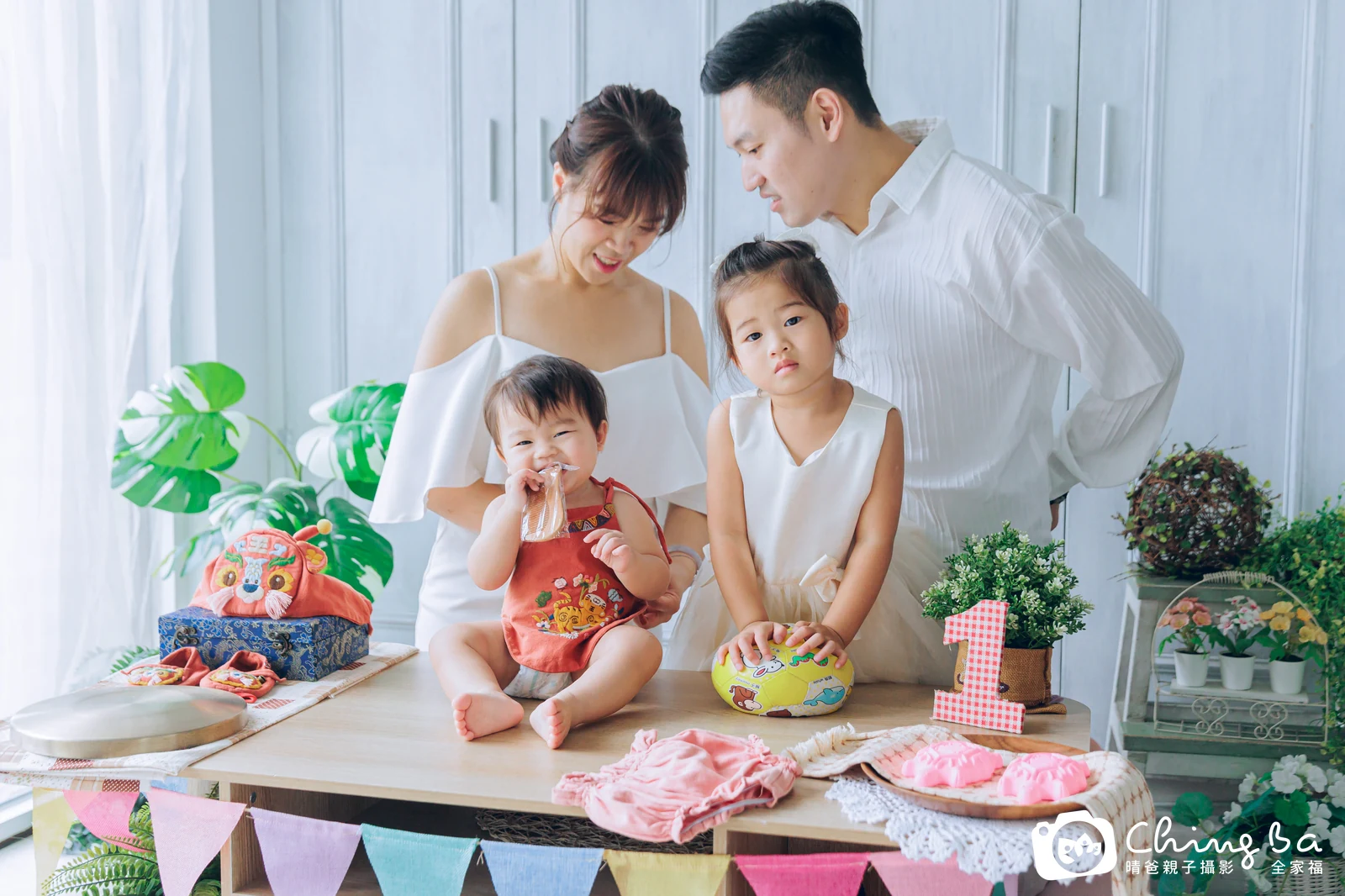 Yuna的台中小家庭抓周拍攝現場
